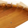 Tumbona 2 pcs Marrón 60 x 154 x 74cm Madera maciza de Acacia
