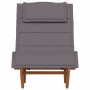 Tumbona 2 pcs Marrón 60 x 154 x 74cm Madera maciza de Acacia