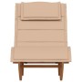 Tumbona 2 pcs Marrón 60 x 154 x 74cm Madera maciza de Acacia
