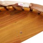 Tumbona 2 pcs Marrón 60 x 154 x 74cm Madera maciza de Acacia