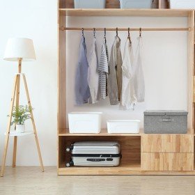 Caja de almacenaje tela gris 50x30x25 cm Caja de almacenaje tela gris 50x30x25 cm