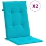 Cojines para sillas con respaldo alto 2 uds tela turquesa von vidaXL, Kissen für Stühle und Sofas - Ref: Foro24-361271, Preis...