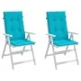Cojines para sillas con respaldo alto 2 uds tela turquesa von vidaXL, Kissen für Stühle und Sofas - Ref: Foro24-361271, Preis...