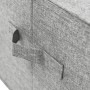 Caja de almacenaje tela gris 50x30x25 cm