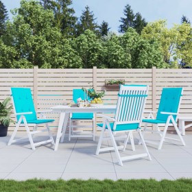 Kissen für Hochlehner, 4 Stück, türkisfarbener Stoff von vidaXL, Kissen für Stühle und Sofas - Ref: Foro24-361272, Preis: 75,...