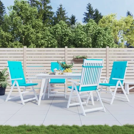 Cushions for high back chairs 4 pcs turquoise fabric by vidaXL, Cushions for chairs and sofas - Ref: Foro24-361272, Price: 74...