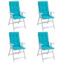 Cushions for high back chairs 4 pcs turquoise fabric by vidaXL, Cushions for chairs and sofas - Ref: Foro24-361272, Price: 75...