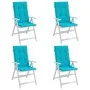 Cushions for high back chairs 4 pcs turquoise fabric by vidaXL, Cushions for chairs and sofas - Ref: Foro24-361272, Price: 74...