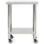 Küchenarbeitstisch mit Edelstahlrädern 80x30x85 cm von vidaXL, Wiederherstellung - Ref: Foro24-51634, Preis: 107,24 €, Rabatt: %