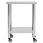 Küchenarbeitstisch mit Edelstahlrädern 80x30x85 cm von vidaXL, Wiederherstellung - Ref: Foro24-51634, Preis: 114,68 €, Rabatt: %