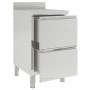 Gewerblicher Küchenschrank mit 2 Edelstahlschubladen von vidaXL, Wiederherstellung - Ref: Foro24-151178, Preis: 337,53 €, Rab...