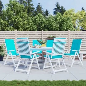 Kissen für Hochlehner, 6 Stück, türkisfarbener Stoff von vidaXL, Kissen für Stühle und Sofas - Ref: Foro24-361273, Preis: 94,...