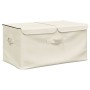 Caja de almacenaje tela color crema 50x30x25 cm