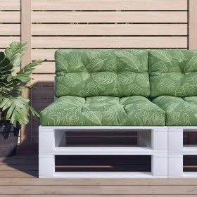 Cushion for pallets fabric leaf print 70x40x12 cm by vidaXL, Cushions for chairs and sofas - Ref: Foro24-360598, Price: 27,76...