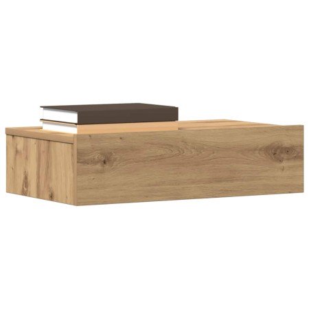Mesita de noche madera de ingeniería roble artisan 60x35 cm en Mesitas de noche | Comprar online en Foro24