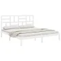 Weißer Massivholzbettrahmen 200x200 cm von vidaXL, Betten und Lattenroste - Ref: Foro24-3105971, Preis: 138,85 €, Rabatt: %