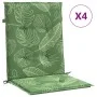 4pcs Low Back Chair Cushions Leaf Print Fabric by vidaXL, Cushions for chairs and sofas - Ref: Foro24-361332, Price: 83,72 €,...