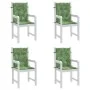 4pcs Low Back Chair Cushions Leaf Print Fabric by vidaXL, Cushions for chairs and sofas - Ref: Foro24-361332, Price: 83,72 €,...