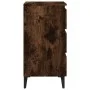 Mesita de noche con patas de metal roble ahumado 40x35x69 cm de vidaXL, Mesitas de noche - Ref: Foro24-813140, Precio: 51,63 ...