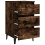 Bedside table with smoked oak metal legs 40x35x69 cm by vidaXL, Nightstands - Ref: Foro24-813140, Price: 51,63 €, Discount: %
