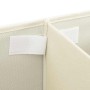 Cajas de almacenaje 2 unidades tela color crema 50x30x25 cm