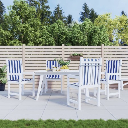 Cojines silla de respaldo bajo 4 uds tela a rayas azul y blanco von vidaXL, Kissen für Stühle und Sofas - Ref: Foro24-361320,...