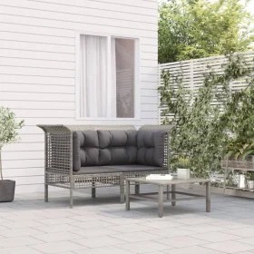 Garden corner sofas with cushions 2 pcs gray synthetic rattan by vidaXL, Garden sets - Ref: Foro24-319660, Price: 90,81 €, Di...