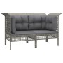 Garten-Ecksofas mit Kissen, 2 Stück, graues synthetisches Rattan von vidaXL, Gartensets - Ref: Foro24-319660, Preis: 92,67 €,...