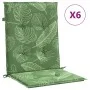 Low back chair cushions 6 pcs leaf print fabric by vidaXL, Cushions for chairs and sofas - Ref: Foro24-361333, Price: 105,94 ...