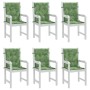 Low back chair cushions 6 pcs leaf print fabric by vidaXL, Cushions for chairs and sofas - Ref: Foro24-361333, Price: 58,20 €...