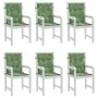 Low back chair cushions 6 pcs leaf print fabric by vidaXL, Cushions for chairs and sofas - Ref: Foro24-361333, Price: 105,94 ...
