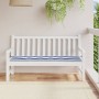 Garden bench cushion Oxford fabric striped blue and white 150x50x3cm by vidaXL, Cushions for chairs and sofas - Ref: Foro24-3...