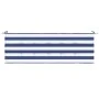 Blau-weiß gestreiftes Gartenbankkissen aus Oxford-Stoff, 150 x 50 x 3 cm von vidaXL, Kissen für Stühle und Sofas - Ref: Foro2...