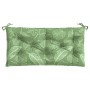 Gartenbankkissen, Stoff mit Blattdruck, 110 x 50 x 7 cm von vidaXL, Kissen für Stühle und Sofas - Ref: Foro24-361827, Preis: ...