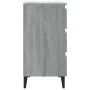 Nachttisch mit Beinen aus sonomagrauem Metall, 40 x 35 x 69 cm von vidaXL, Nachttische - Ref: Foro24-813142, Preis: 58,56 €, ...