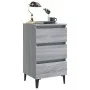 Nachttisch mit Beinen aus sonomagrauem Metall, 40 x 35 x 69 cm von vidaXL, Nachttische - Ref: Foro24-813142, Preis: 58,56 €, ...