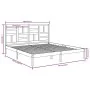 Estructura de cama de madera maciza de pino negra 200x200 cm de vidaXL, Camas y somieres - Ref: Foro24-3105974, Precio: 158,1...