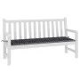 Gartenbankkissen aus Oxford-Stoff in schwarz kariert 150x50x3cm von vidaXL, Kissen für Stühle und Sofas - Ref: Foro24-361158,...