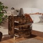 Nachttisch mit 2 Beinen aus geräuchertem Eichenholz, 40 x 35 x 69 cm von vidaXL, Nachttische - Ref: Foro24-813135, Preis: 86,...