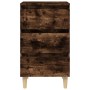 Nightstand 2 pcs smoked oak wooden legs 40x35x69 cm by vidaXL, Nightstands - Ref: Foro24-813135, Price: 86,24 €, Discount: %