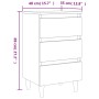 Nachttisch mit 2 Beinen aus geräuchertem Eichenholz, 40 x 35 x 69 cm von vidaXL, Nachttische - Ref: Foro24-813135, Preis: 86,...