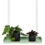 Esschert Design Bandeja colgante para plantas rectangular verde