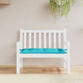 Cushion for garden bench turquoise fabric 110x50x7 cm by vidaXL, Cushions for chairs and sofas - Ref: Foro24-361829, Price: 3...