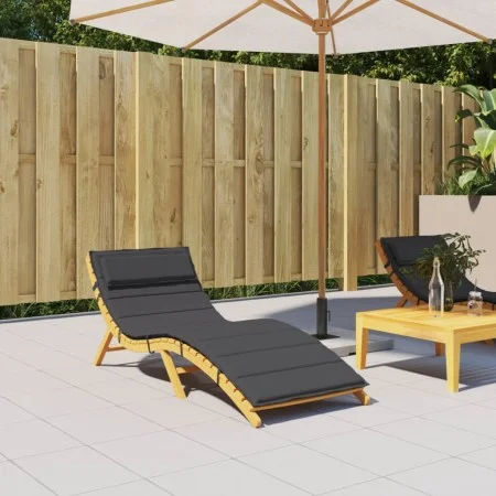 Black Oxford cloth sun lounger cushion 180x60x3 cm by vidaXL, Cushions for chairs and sofas - Ref: Foro24-361859, Price: 41,8...