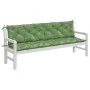 Garden bench cushions 2 pcs fabric leaf print 200x50x7 cm by vidaXL, Cushions for chairs and sofas - Ref: Foro24-361751, Pric...