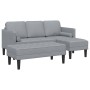 Juego de Sofá 2 pcs Gris Claro 173 x 131 x 67 cm tela