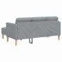 Juego de Sofá 2 pcs Gris Claro 173 x 131 x 67 cm tela
