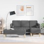 Juego de Sofá 2 pcs Gris oscuro 173 x 131 x 67 cm tela