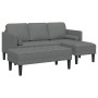 Juego de Sofá 2 pcs Gris oscuro 173 x 131 x 67 cm tela