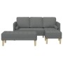 Juego de Sofá 2 pcs Gris oscuro 173 x 131 x 67 cm tela